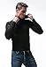 SALNIER Men Basic Turtleneck Slim Fit Long Sleeve Pullover Top Solid Thermal Knitted T-Shirt Sweaters Soft Lightweight Shirt(Black,S)