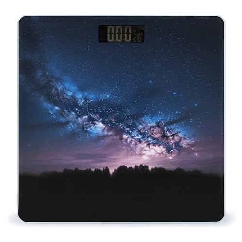 Báscula digital de baño Night Sky con vidrio templado miniatura 1