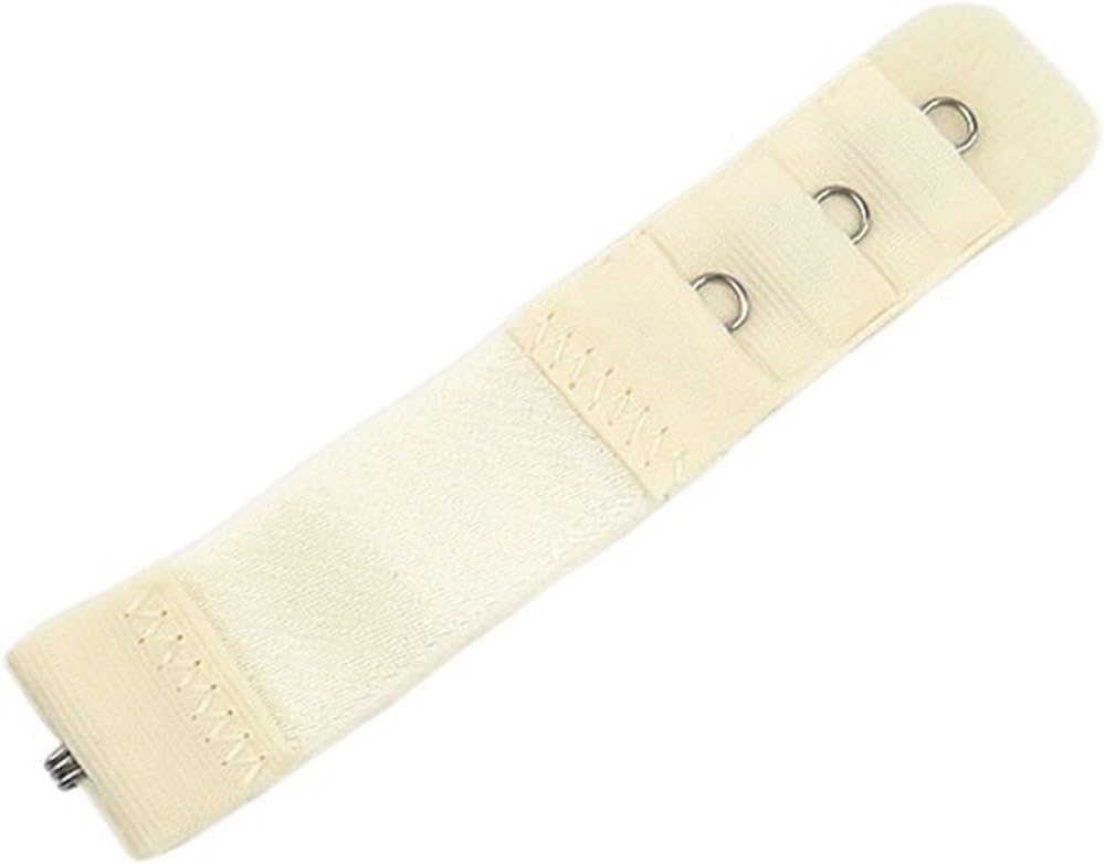 Rallonge de sous-vêtements 3 crochets avec attaches sécurisées et fermoirs pivotants, beige nylon