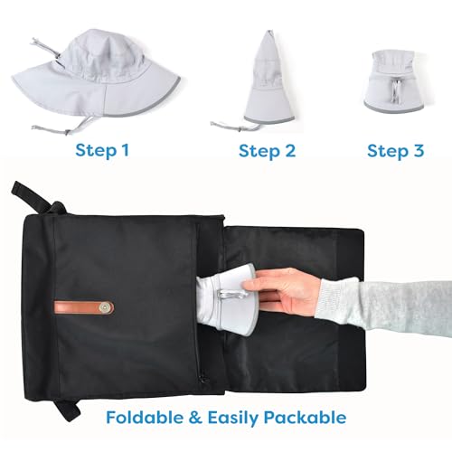 Image of JAN & JUL Water Resistant Sun Hat with UV Protection and Neck Flap for Men and Women