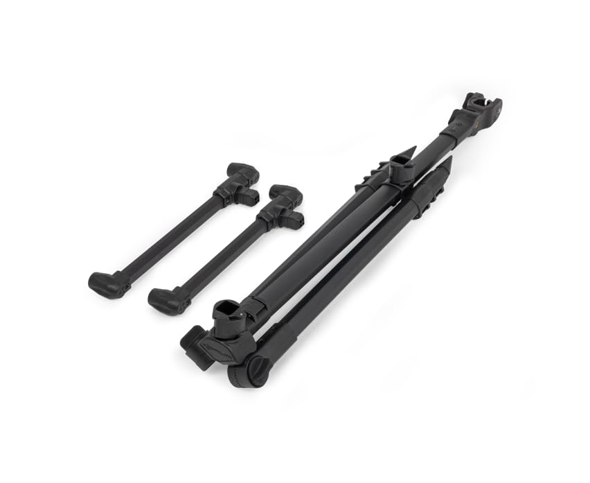 Korum Progress K0300055 - Braccio per canna da pesca a 2 canne da pesca, ideale per barbi o carpe di fiume, design resistente anti torsione, barre a sgancio rapido, gambe anteriori con angolo