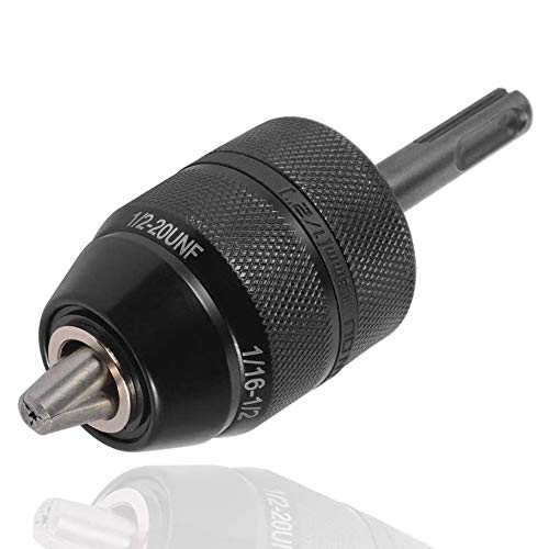 Mesee 2-13mm Adaptateur Mandrin Perçage SDS Mandrin sans Clé 1/2-20UNF Mandrin de Perceuse à Percussion avec Adaptateur pour Support SDS Plus à Changement Rapide Convertisseur de Mandrin de Perceuse Cover