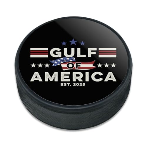 GRAPHICS & MORE Gulf of America Est. 2025 Ice Hockey Puck