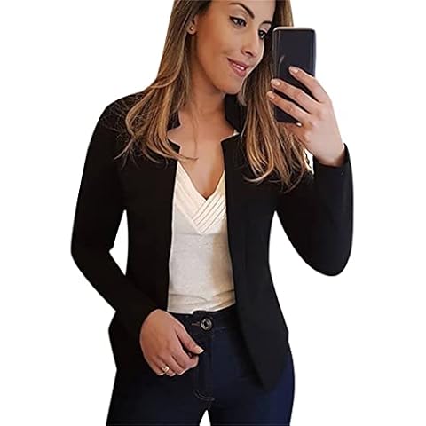 Blazer Femme OMZIN Noir XXL Cover