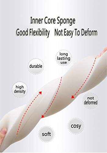 LINGXIYA 5/8 cm Ultra Thick Chair Cushion, Washable Seat Cushion with Zipper, Comfortable Breathable Sponge Chair Pad for Kitchens, Dining Rooms, Courtyards, Offices, Set of 2