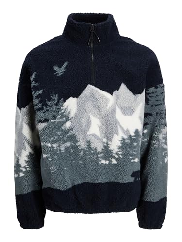 Sweat-shirt à demi-fermeture éclair homme JACK JONES Jorbear Mountain Teddy pour l'hiver