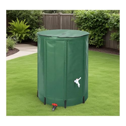 Depósito de recolección de agua de lluvia 500L y solución de almacenamiento estable para una recolección eficiente de agua de lluvia, ideal para varios usos (verde)