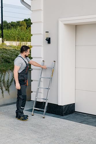 Escalera de aluminio de 5 peldaños resistente a la corrosión con ganchos 5