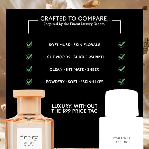 Image of Fine'ry Without a Trace Hair + Body Fragrance Fine Mist Spray | Citrus, Woody Scent with Neroli Blossom, Cedarwood, Musk, Vegan & Cruelty-Free, Long-Lasting | Gift for Her | 5 Fl Oz (Pack of 2)