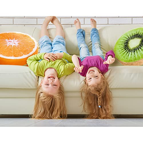 Hyseas Round Throw Pillows 14 Inch Kiwi, 3D Print Decorative Plush Funny Fruit Stuffed Cushions Toy Seat Pad For Couch, Chair, Floor, Sofa #TOP3