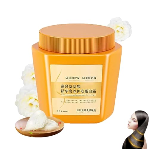 Acondicionador Reparador Hidratante con Aminoácidos, Crema Acondicionadora con Proteínas, Mascarilla Capilar Esencia Reparadora para Cabello Seco, Encrespado y Dañado