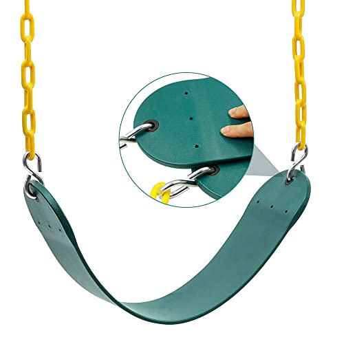 Green Swing Set - Toddler High Back Full Bucket Swing - Heavy Duty Swing Seat - Swing Set Accessories