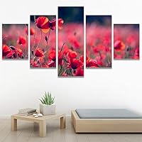SIGNWIN 5 Panel Canvas Wall Art Modern Art for Home Decorations Ready to Hang - 60