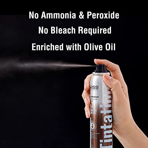 RED by Kiss Tintation Temporary Hair Color Spray, Instant Gray Root Cover Up, Water-Resistant, Smudge-Proof, Easy Wash Out, Hairline & Barber Touch-Up, Quick Dry (2 Pack) (Medium Brown) - Image 5