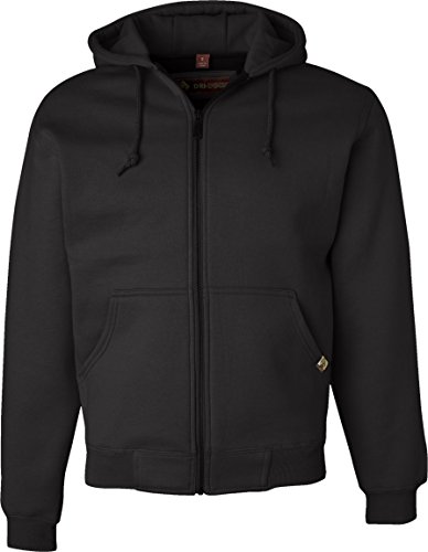 DRI DUCK Crossfire Men's Fleece Hoodie Zip-Up, 7033, X-Large, Black