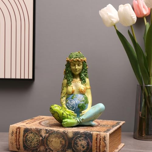 Estatua Madre Tierra Gaia 7 pulgadas Resina miniatura 4