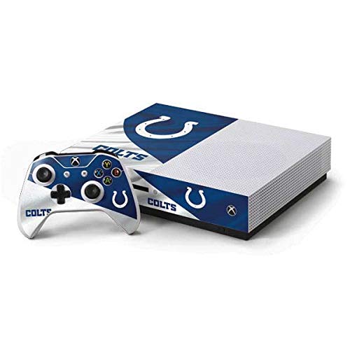 Skinit Decal Gaming Skin Compatible with Xbox One S Console and Controller Bundle - Officially Licensed NFL Indianapolis Colts Design