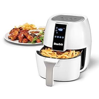 Starfrit Electric Digital Air Fryer - 3.5L Capacity - LED Touch Screen - 7 Preset Functions - 1400W