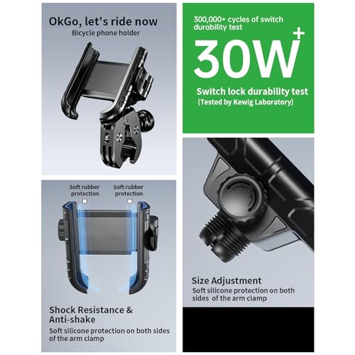Support de téléphone pour vélo et moto avec manipulation à 1 main - 7