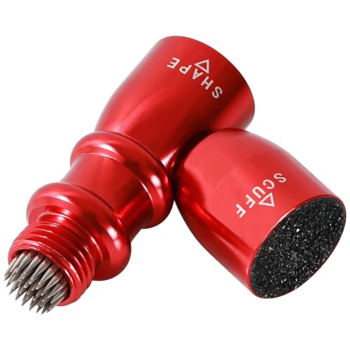 Vastarsky 3-in-1 Cue Tip Tool, Professional Pool Cue Tip Shaper, Billiard Pool Cue Accessories Tool, Scuffer, Shaper, Aerator (Red)