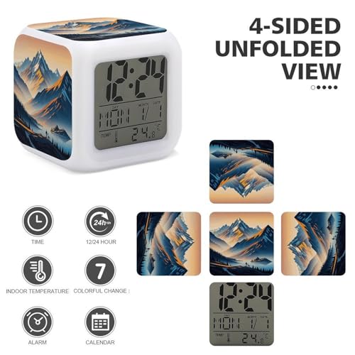 Reloj despertador con pantalla LED grande para evitar la fatiga visual 4