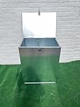 ASA METAL PRODUCTS MEDIUM GALVANISED FEED BIN WITH TWO COMPARMENTS