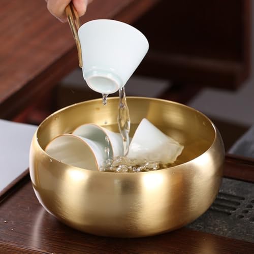 Bol de lavage en laiton pour tasse à thé propre sans taches