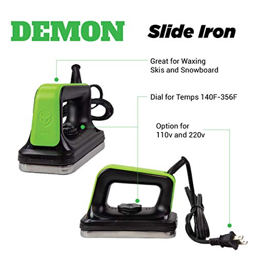 Demon United Ski And Snowboard Wax Kit- Travel Edition - Includes 110-220V Iron, Wax And Base Cleaner #TOP3