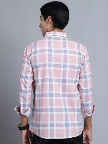 Image of Majestic Man Men Box Checkered Slim Fit Cotton Casual Shirt