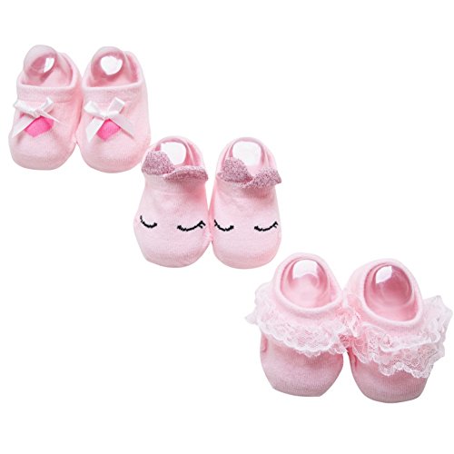 Brightup - Calzini - Bebè femminuccia Pink B 0-1