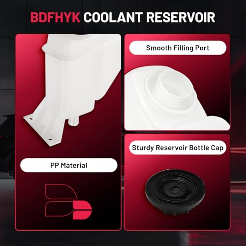 Image of BDFHYK Engine Coolant Expansion Reservoir Overflow Tank Compatible with Ford Excursion F-250 F-350 F-450 F-550 Super Duty Replace 603-213 A080AA-T DAKG-080AA FRT1506C SK603213 2C3Z8A080AA F6DZ8100A