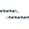 Amazon Essentials Sterling Silver Tonal Blue and White Topaz Bracelet, 7.25" (previously Amazon Collection) #3