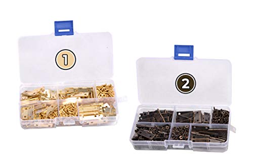 Charnières métalliques or 24x16 mm en lot de 100 pour coffret