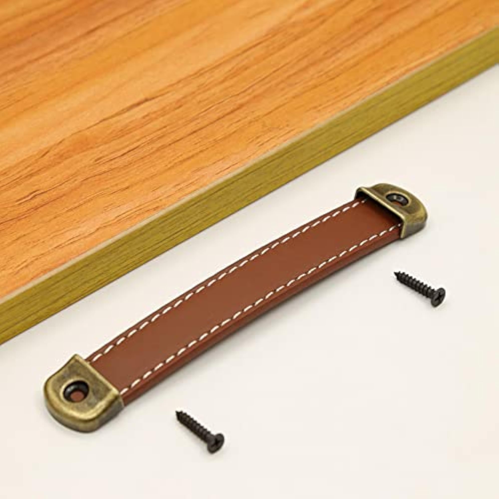 PU Leather Luggage Handle Replacement, Khaki Brown