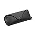 Amrka Durable Leather Eye Glasses Sunglasses Shell Hard Case Protector Box Pouch Bag, Black