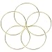eBoot 5 Pack Gold Metal Rings Hoops Macrame Rings for Dream Catcher and Crafts (5 Inch)