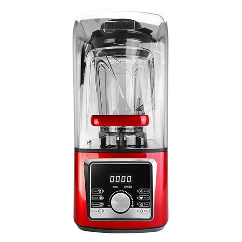 Licuadora comercial insonorizada – Trituradora de hielo, extractor de jugo y máquina de batidos para servicio de alimentos, resistente con funcionamiento silencioso, multifuncional