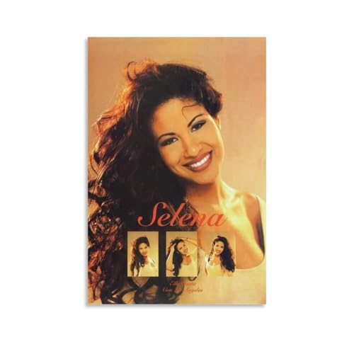 UWERHW Selena Quintanilla (1) Póster de pared de lona para decoración de sala de estar, dormitorio, 20 x 30 cm, estilo sin marco