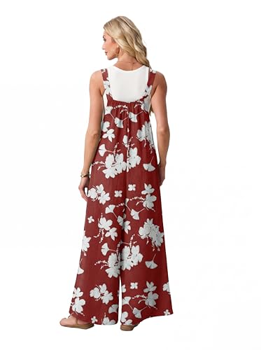 Lepunuo Plus Size Womens Casual Jumpsuits Summer Wide Leg Overalls — view 5