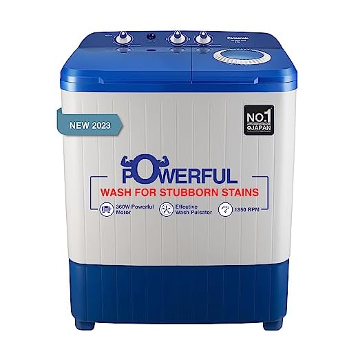 Panasonic 6.5 kg 5 Star Semi-Automatic Top Loading Washing Machine (NA-W65L7ARB, Blue, Powerful Motor, Active Foam System, Effective Wash Pulsator,)