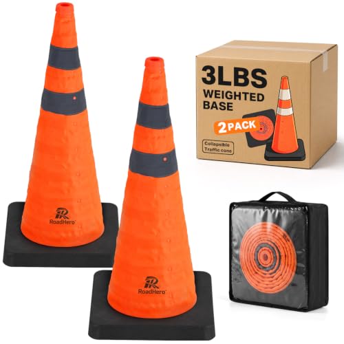 RoadHero 28 Inch Collapsible Traffic Safety Cones