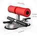 XARONF Portable Sit Up Bar for Floor, Double Suction Cup Sit-Up Assistant Device, Home Fitness Equipment (Color : Black)