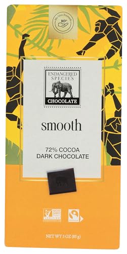 Endangered Species, Dark Chocolate, Chimp, 3 oz