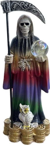 Santa Muerte 7 colores estatua 5 pulgadas