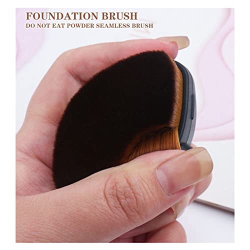 Nail Dust Brush PortableDust Powder Removing Soft Kabuki Cleaner Brush for Nail Trimming Cleaning Makeup Brush Tools (Black) - Image 3