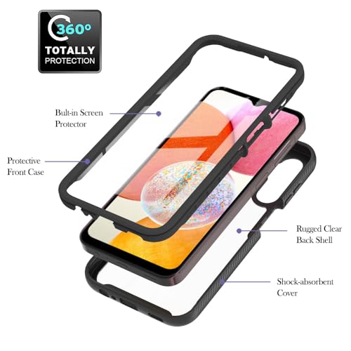 Sawiqpd for Samsung Galaxy A16 5G Case with Built-in Screen Protector, Full Protective Cover Heavy Duty Anti-Scratch Shockproof Slim Silicone Bumper Clear Phone Case for Samsung A16 5G, Black Sawiqpd for Samsung Galaxy A16 5G Case with Built-in Screen Protector, Full Protective Cover Heavy Duty Anti-Scratch Shockproof Slim Silicone Bumper Clear Phone Case for Samsung A16 5G, Black