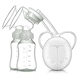 Baabyoo Baby Breastfeeding Breast Pumps Double Electric Baby Breastpumps Milk Bottle Milk Suction and Breast Massager Breast Care Portable Pumps for Travel and Home Double Electric Breast Pump