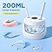 Dental Ultrasonic Retainer Cleaner Machine - Dental Cleaning Pod for Denture, Mouth Guard, Aligner, Night Guard, Braces, Toothbrush Heads, Jewelry, 45kHz Retainer Cleaner with Digital Timer & 200ML