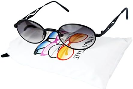 V3024 Oval Round 90s Metal Hipster 'Tiny Small lens' Sunglasses(48mm Lens) teens&adults