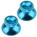 Gam3Gear Aluminum Alloy Analog Metal Thumbstick Thumb Sticks Buttons Hats Spare Parts Accessories Modded for Xbox ONE Light Blue (Set of 2)